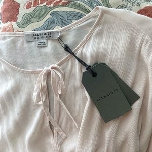 NEW! All Saints Nevis Top Pale Pink. Size 6 US